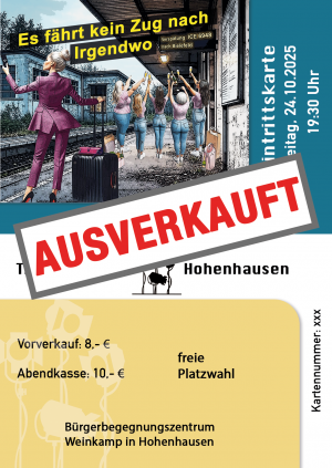 Eintrittskarte für Freitag 24.10.2025