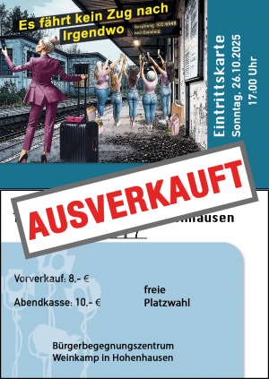 Eintrittskarte für Sonntag, 26.10.2025