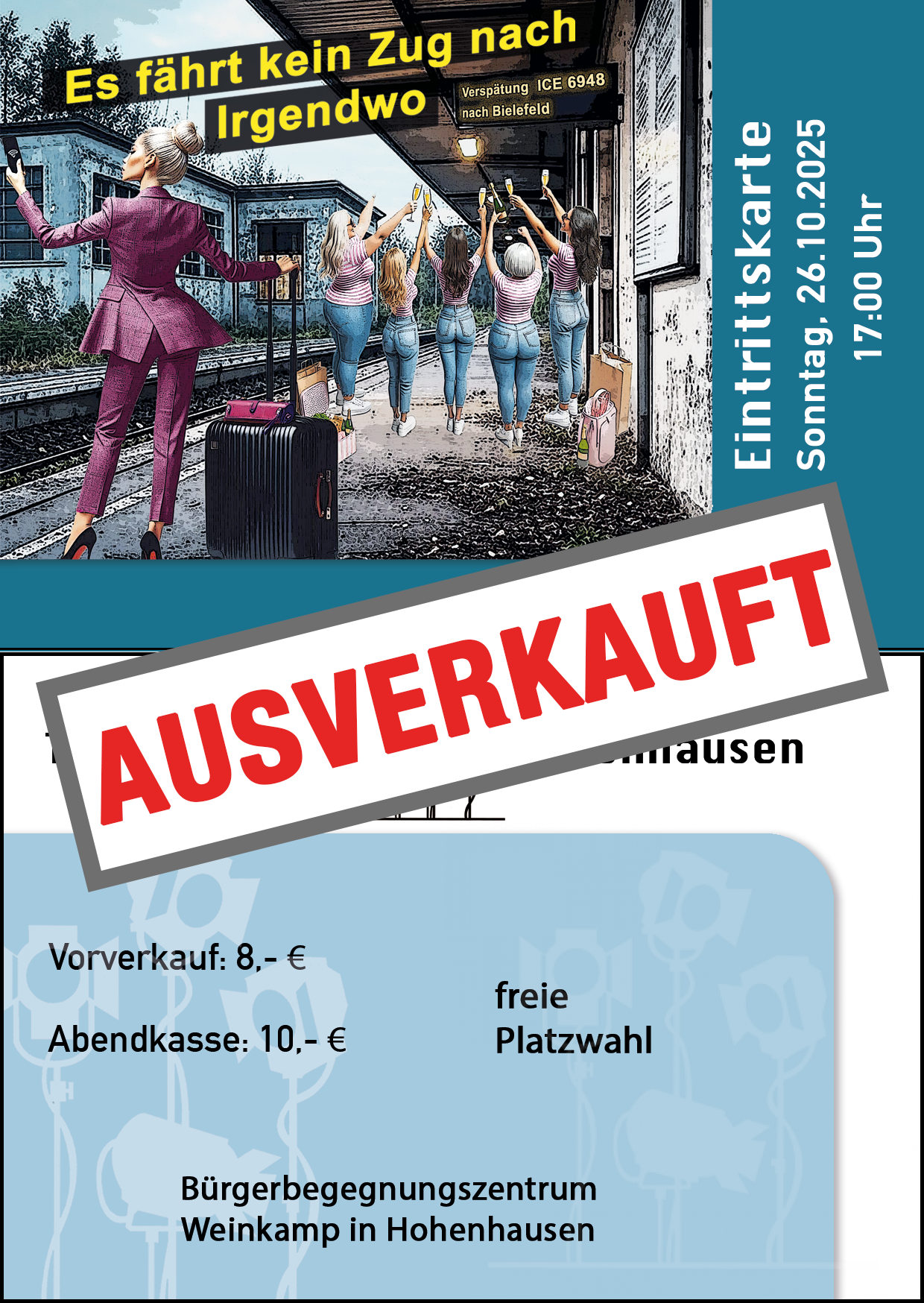 Eintrittskarte für Sonntag, 26.10.2025