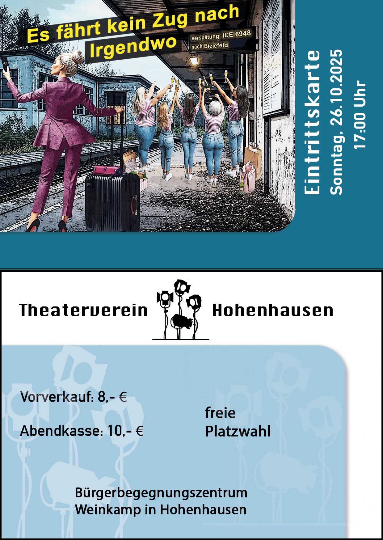 Eintrittskarte für Sonntag, 26.10.2025