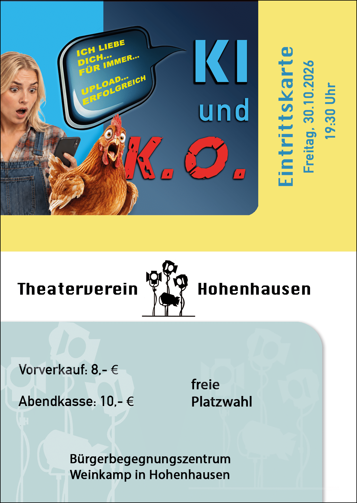 Eintrittskarte für Freitag, 30.10.2026