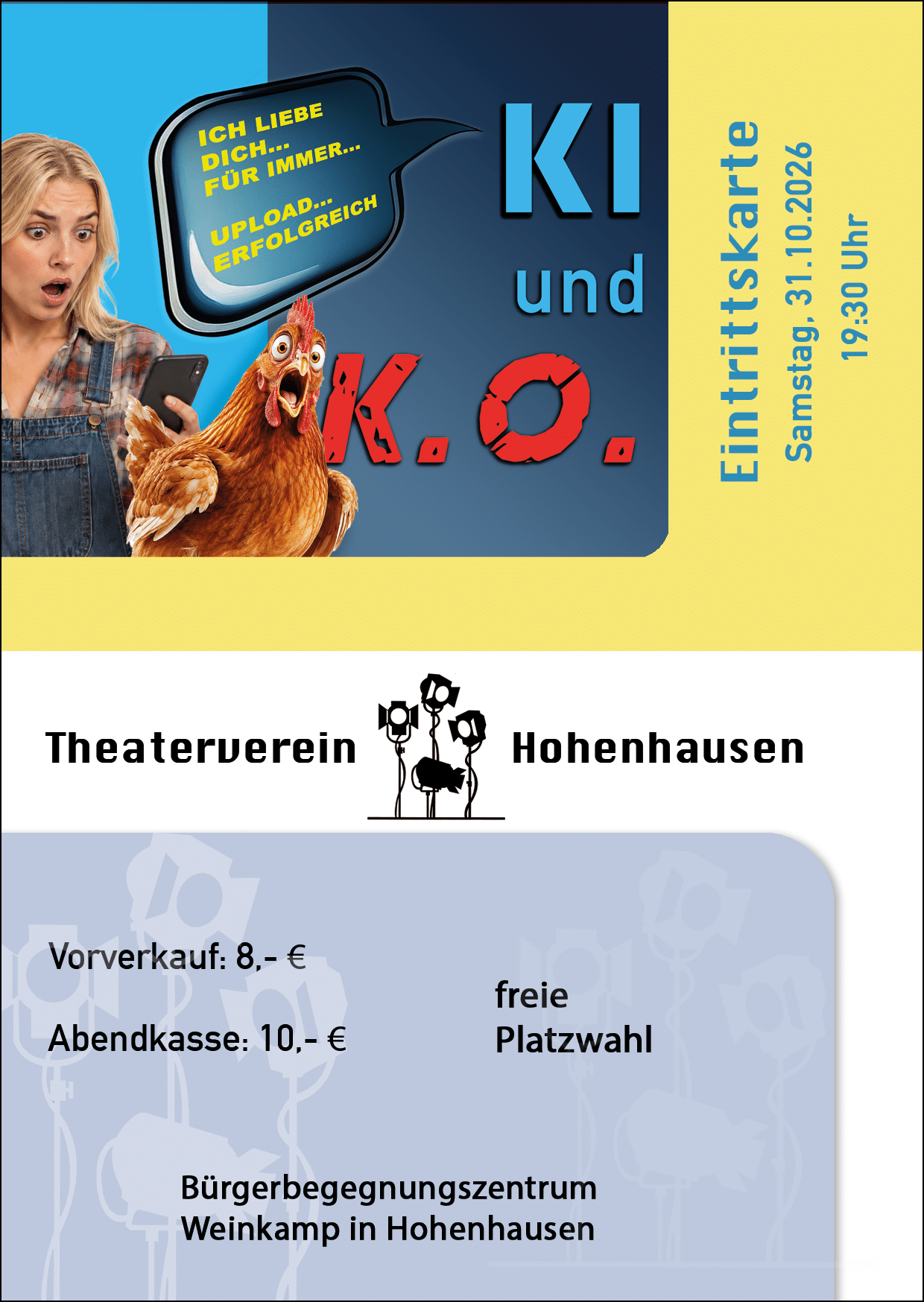 Eintrittskarte für Samstag, 31.10.2026