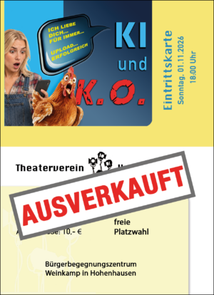 Eintrittskarte für Sonntag, 01.11.2026